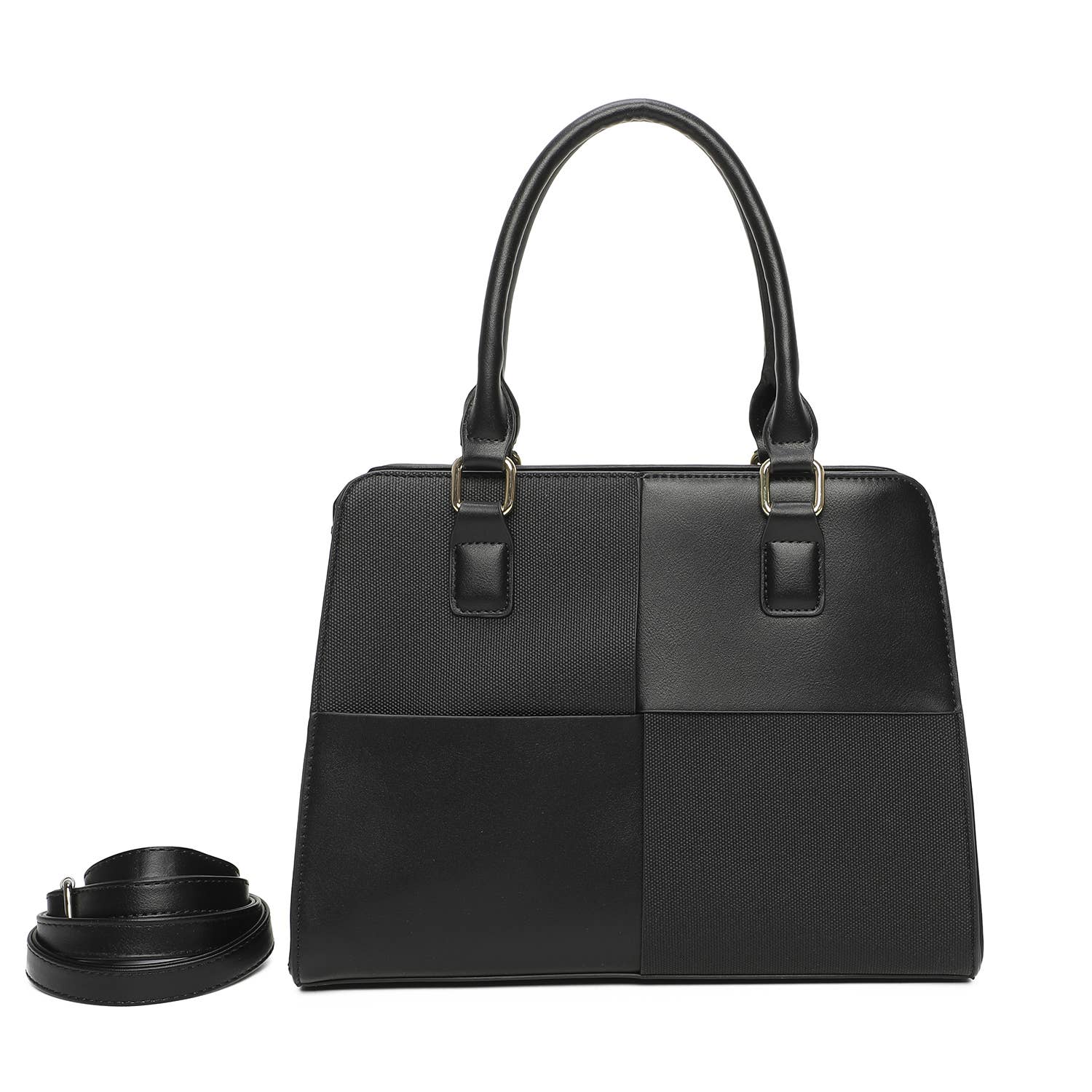 INES DELAURE – wholesale Väska med handtag – Dam – Handväska med dubbla material, perfekt för sommaren1