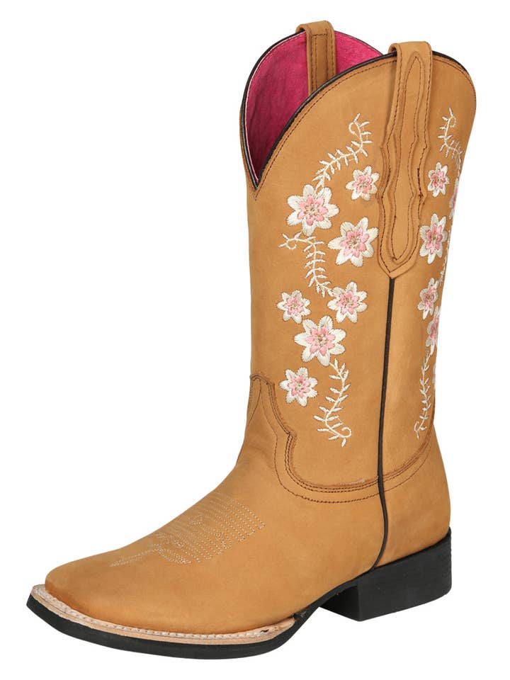 Cowboystövel - El Geneal Rodeo - Kvinna Nobuck - Persika 44644 för wholesale av El General Western Wear
