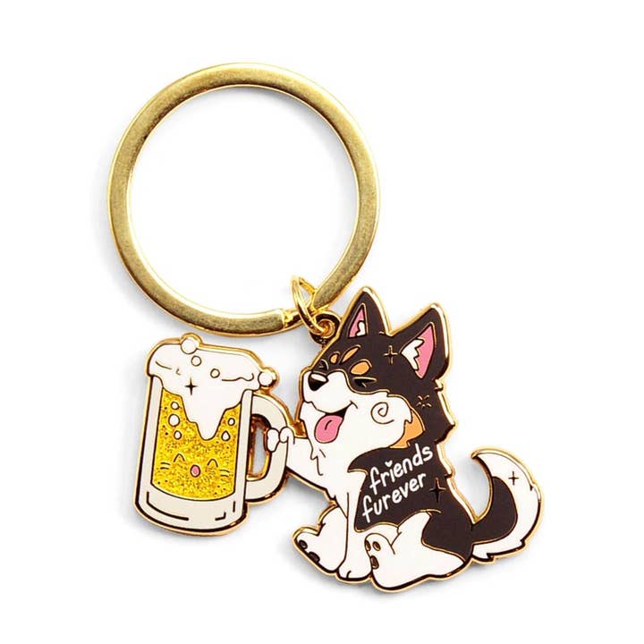 Friends Furever Husky Emaille-Schlüsselanhänger, Vatertagsgeschenk für den Großhandel von Flair Fighter