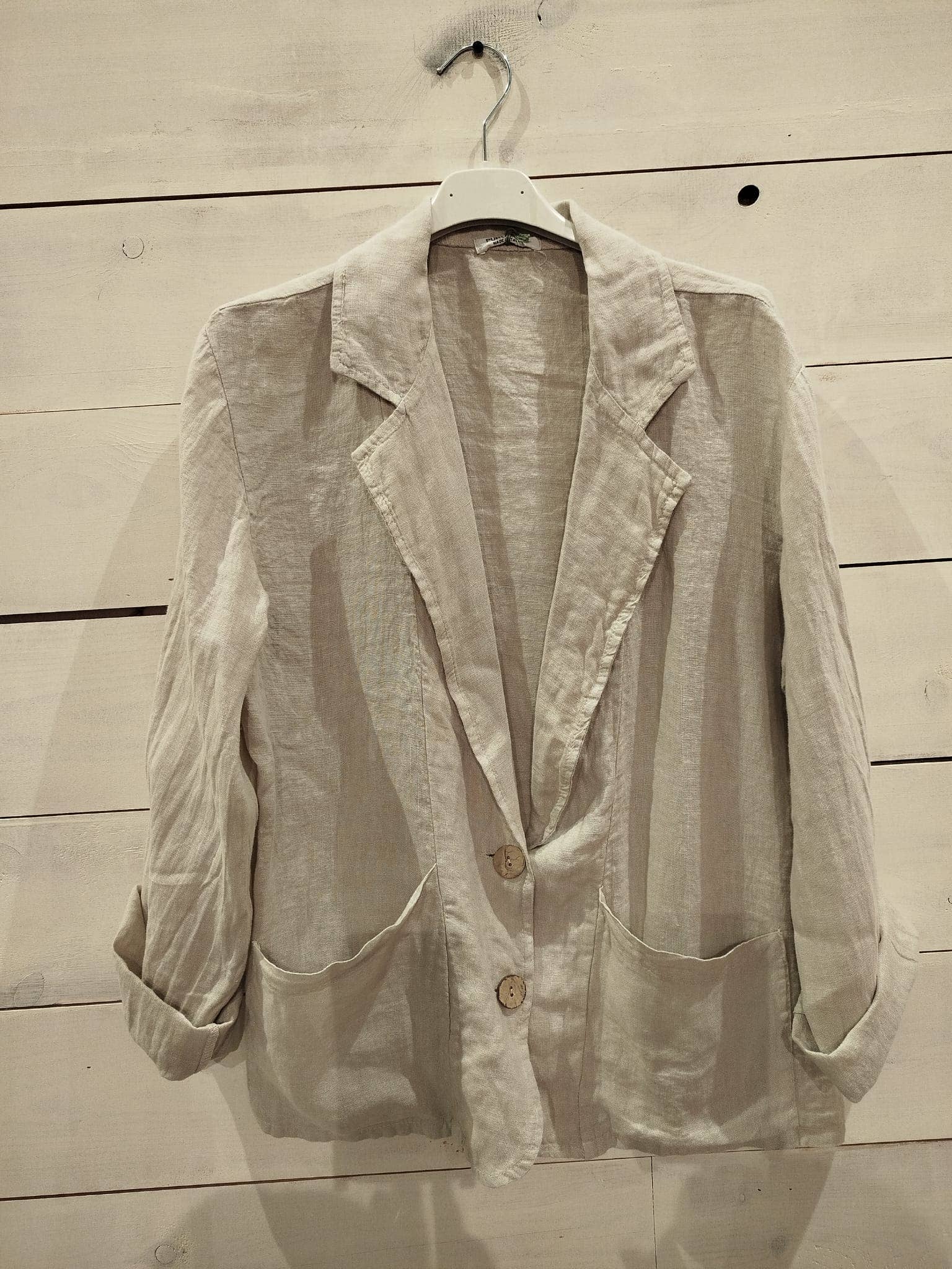 Linos y Textiles - Wholesale Blazer - Women's - REF-17762 V-neck shirt 100% linen3