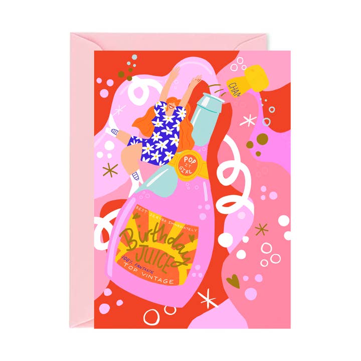 Birthday Juice Card for wholesale by Ickaprint