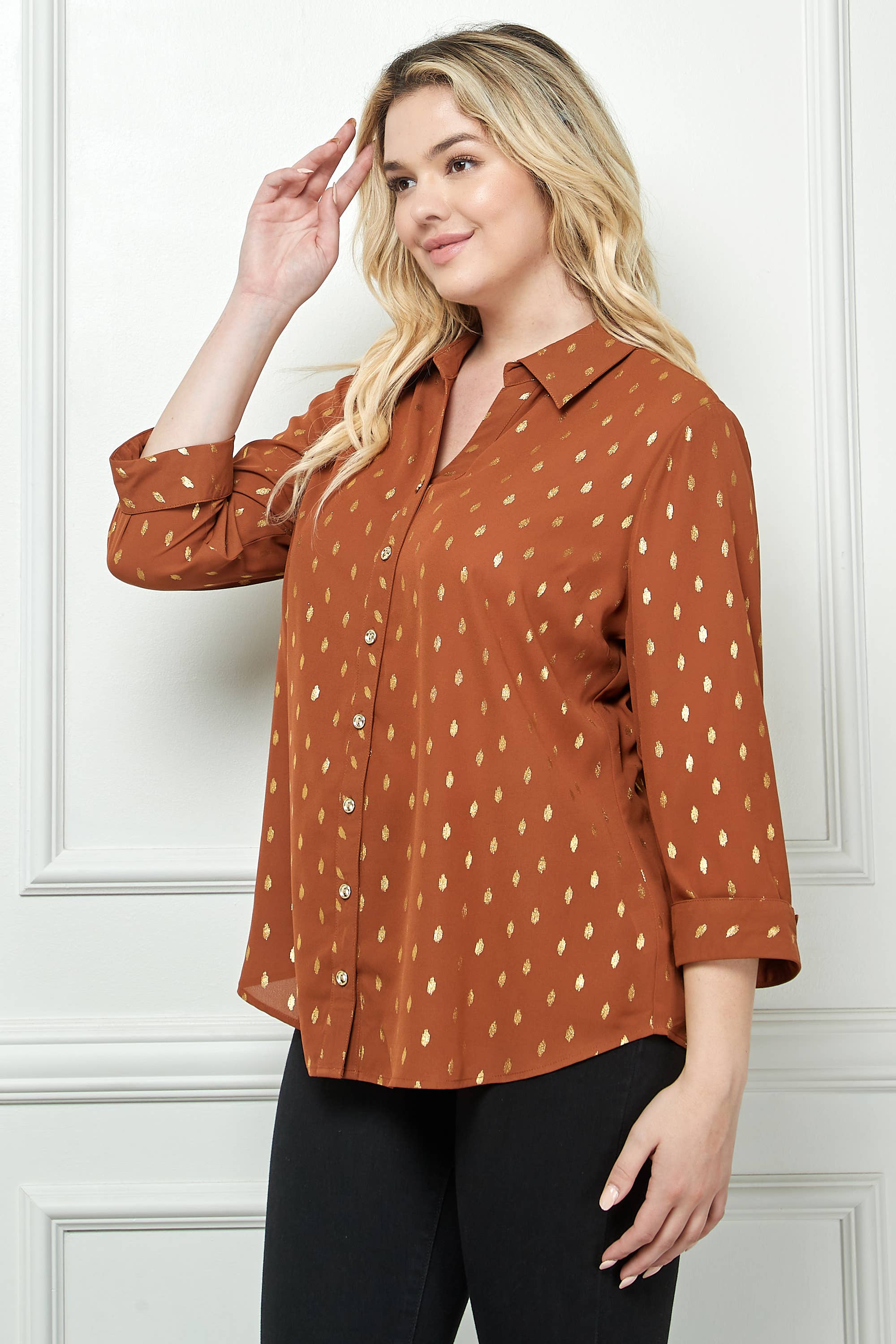 Winslow Collection - Vente Chemise à col boutonné – femme - CHEMISE BOUTONNÉE À COL JOHNNY GRANDE TAILLE G2214100FX7