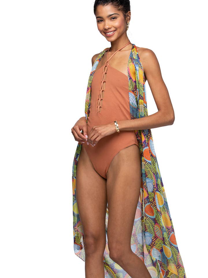 Free Spirit Multi Wear överdrag i Guava Chic Print för wholesale av Subtle Luxury