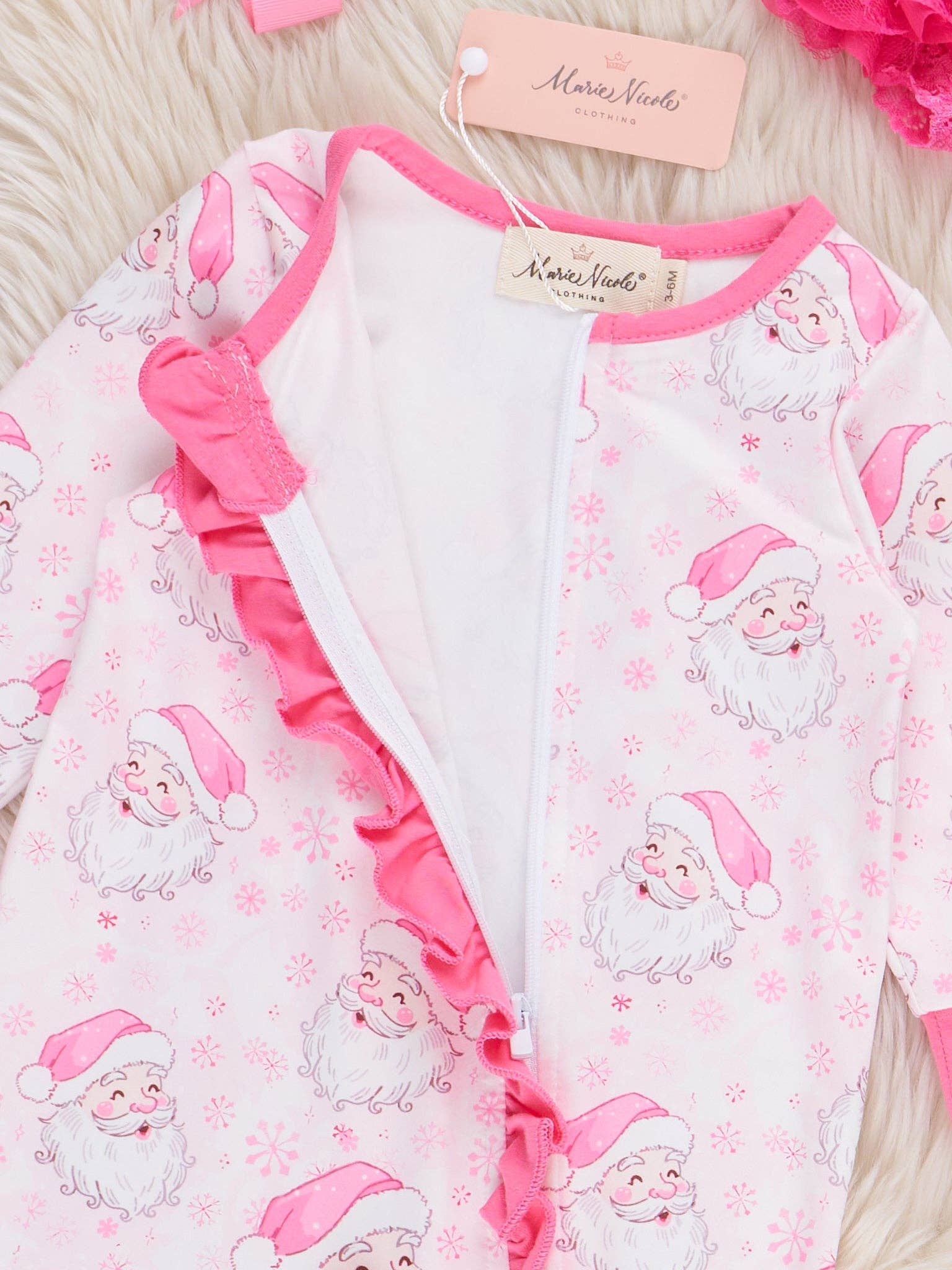 Marie Nicole Clothing - Wholesale Sleepsuit - Baby - Holiday Cheer Sleeper Pajamas2