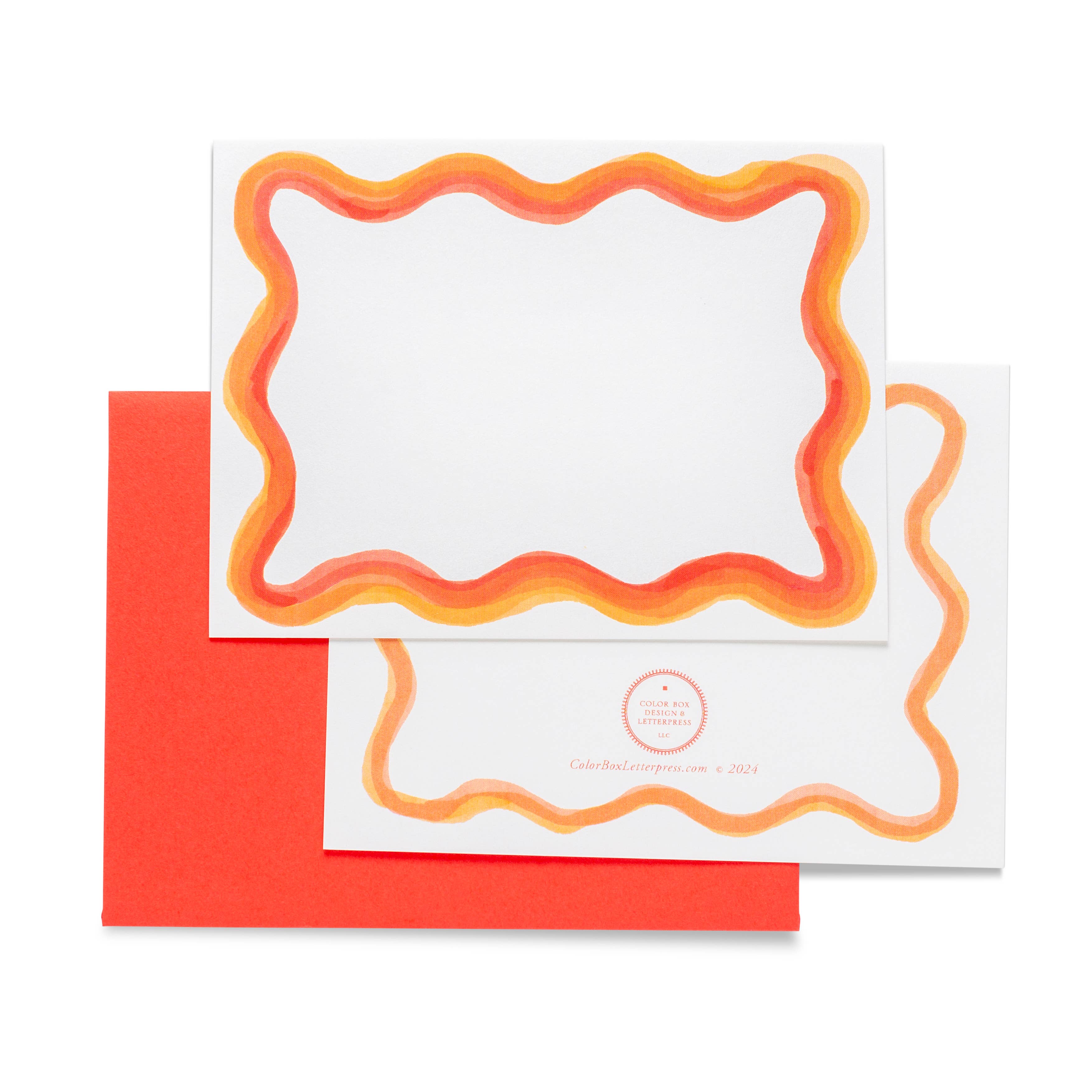 Color Box Design & Letterpress - Wholesale Stationery/Notecard Set - Scallop | Everyday Flat Notes 0