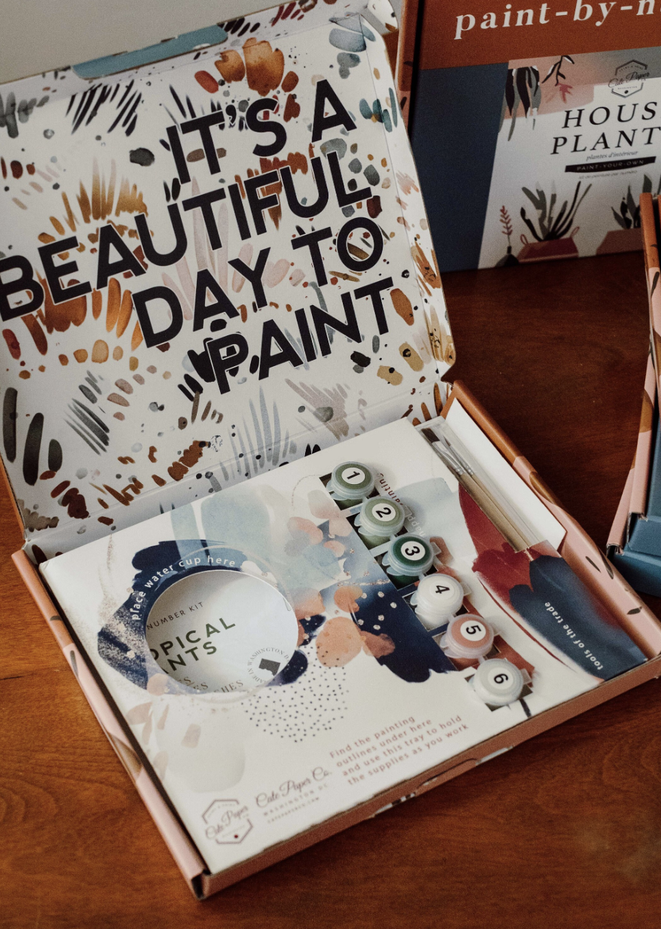 Cate Paper Co. - Wholesale DIY craft kit - Sailboats at Sea Paint-By-Numbers kit 1