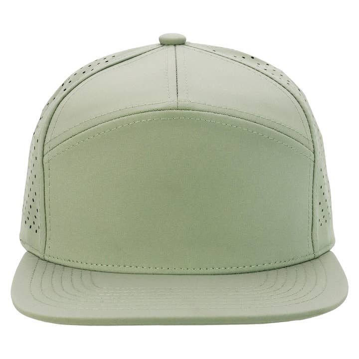 Cap Zone - Wholesale Flat Brim Cap - Unisex - 7 Panel Flat Bill Perforated Snapback24