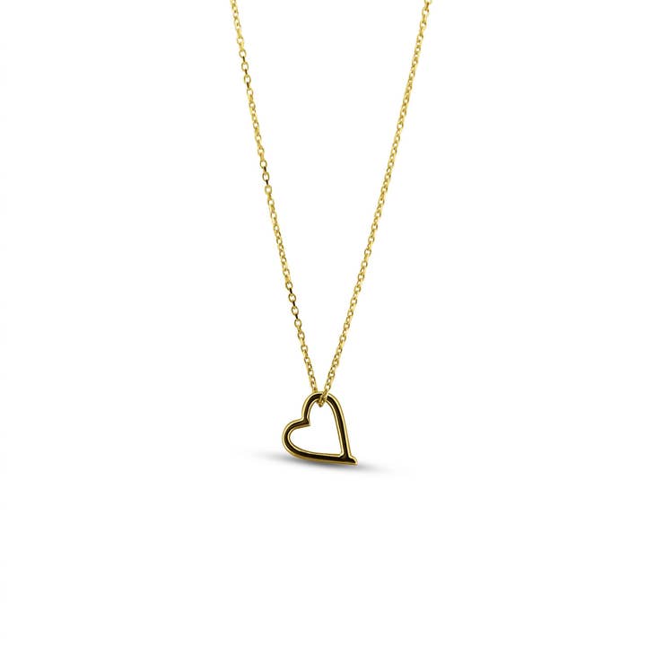 Collier en or Love Heart pour la vente par Maree London