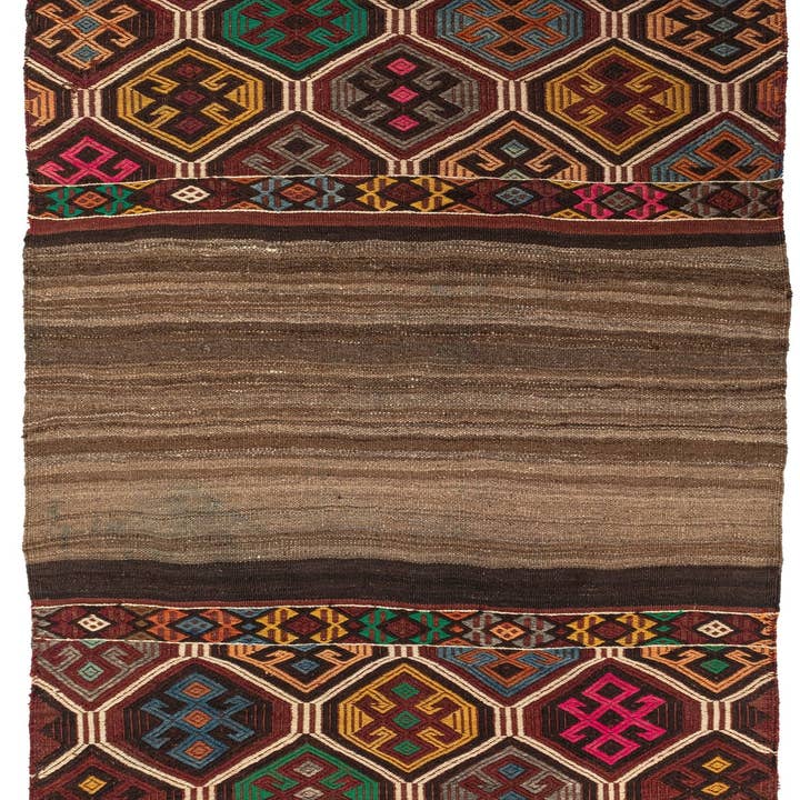 Tappeto Kilim Vintage Piccolo Fatto a Mano (3'8'' x 5'5'') per la vendita all'ingrosso da parte di Rugtolia