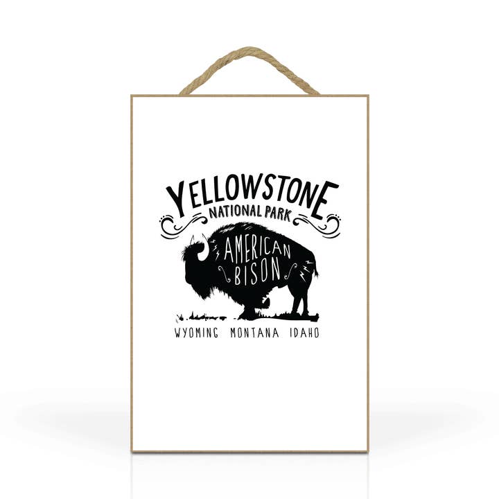 Customizable 7x10" Hanging Wood Plaque: Bison Zone for wholesale by Matrix