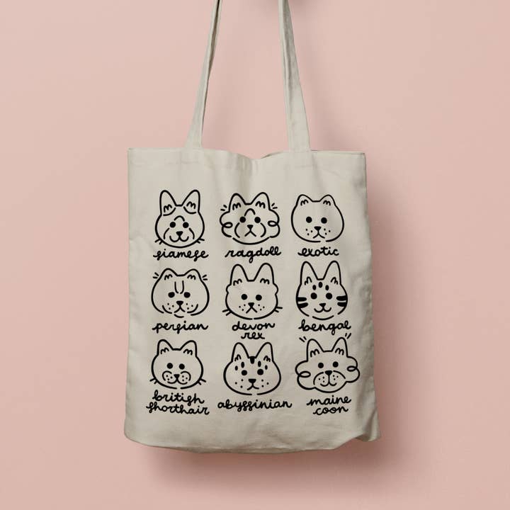 The Stray Shop - Wholesale Tote Bag - Unisex - Kitty Connoisseur Tote Bag