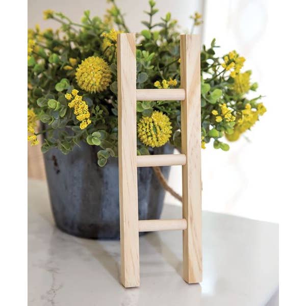 Col House Designs - Wholesale Decorative Tabletop Object - Mini Wooden Ladder, 3 Assorted