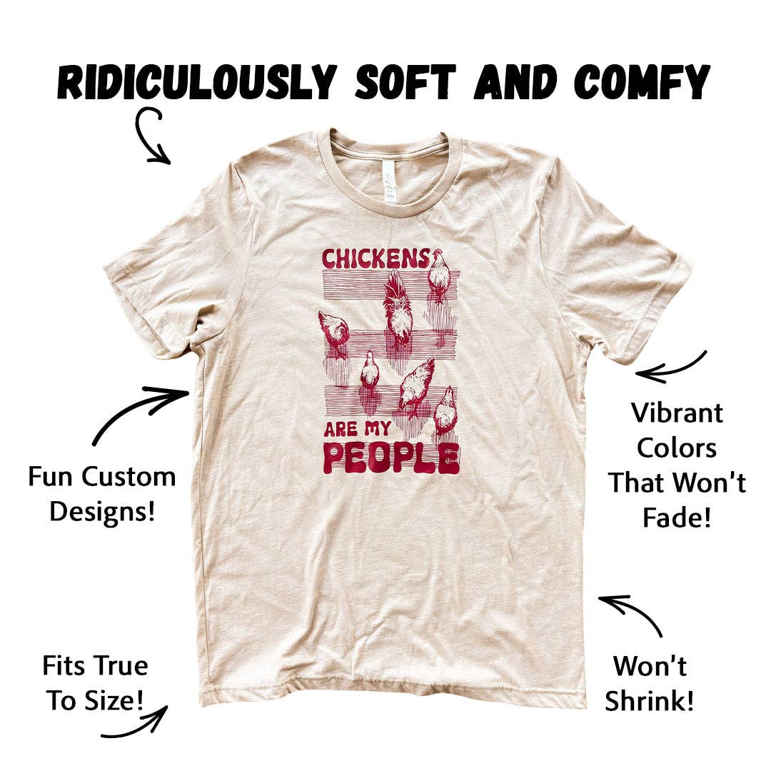 The Chicken Bawks - Wholesale Screen Printed T-Shirt - Unisex - Chickens Are My People1