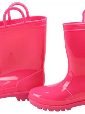 Pvc Rain Boots W/Loops-Hot Pink-MD072422 for wholesale by General Wholesale Inc