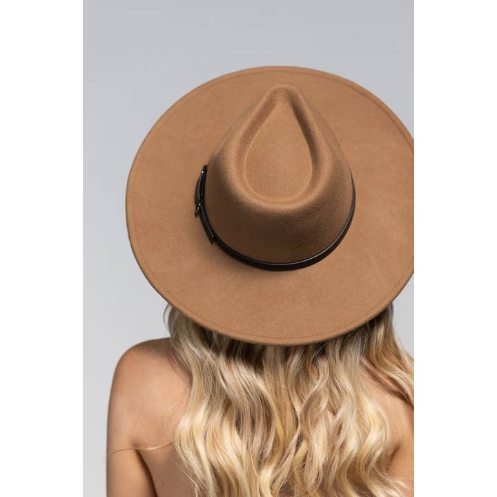 Urbanista - Wholesale Fedora - Women's - 100% Wool Leather Trim Panama Hat