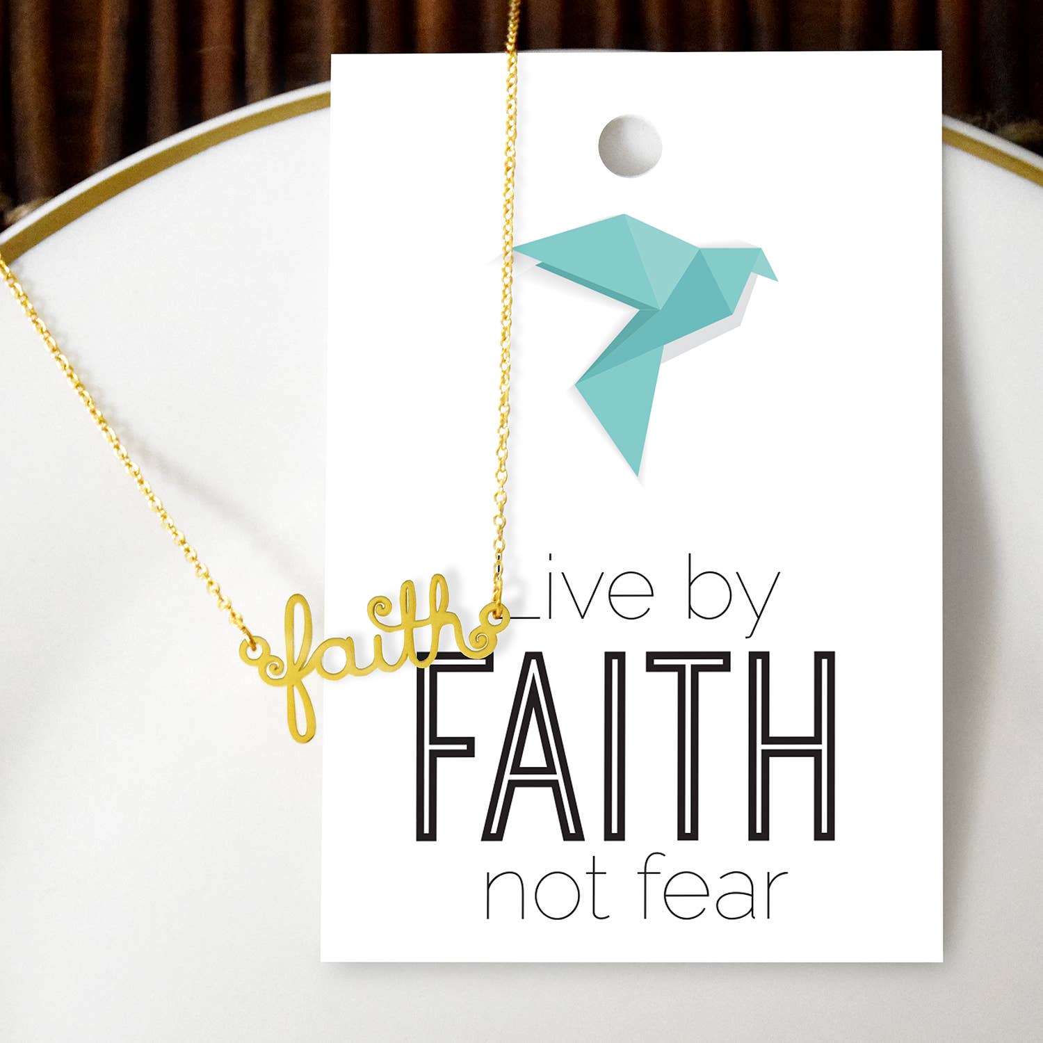 Lifebeats Gifts - Wholesale Halskettinghanger - Faith Script ketting8
