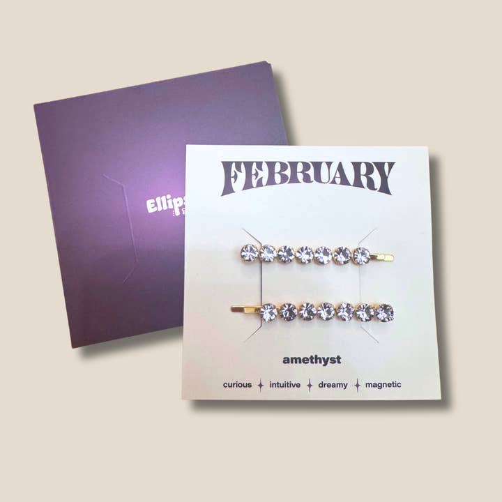 Ellipsis Goods - Wholesale Hair Pin - February Birthstone Hair Pins0