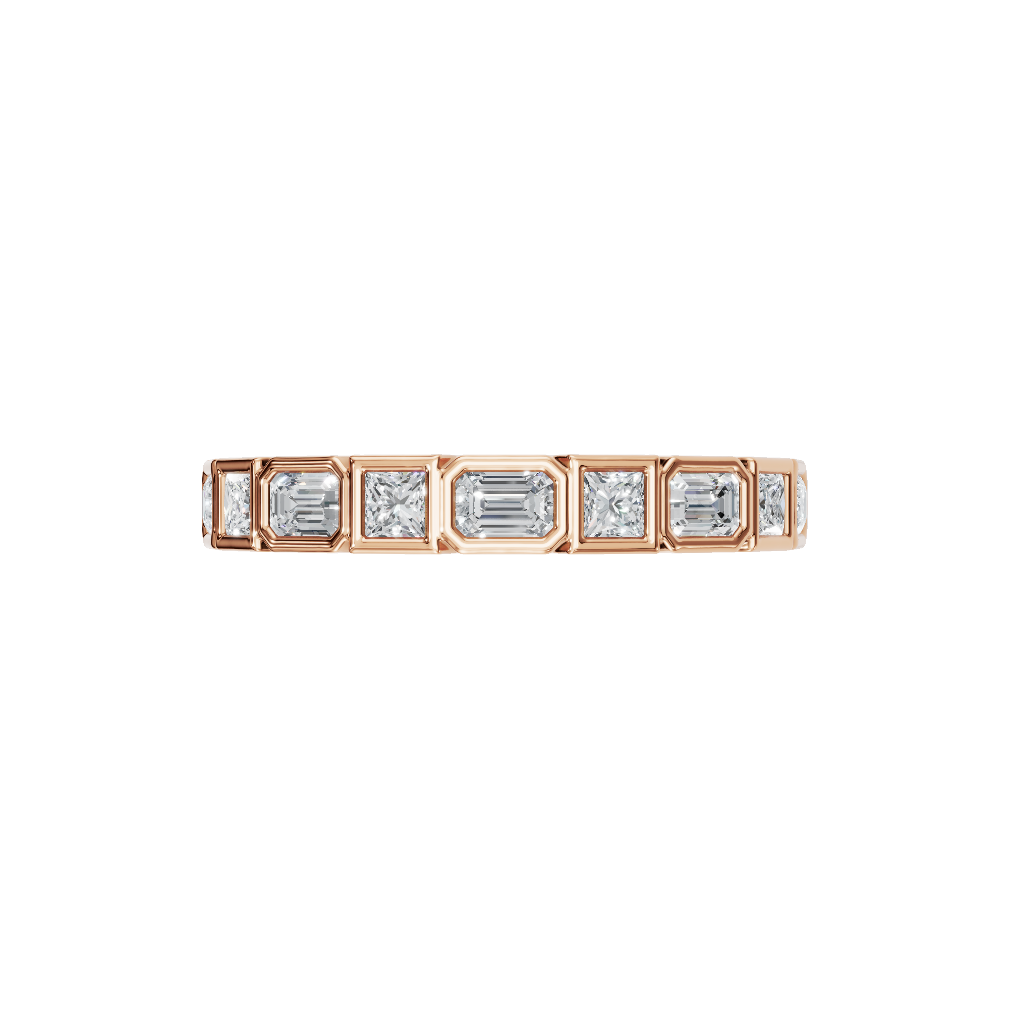 PureYou Jewelry - Wholesale Multi-Stone Ring - 14k Gold .60 Carat Lab Grown Diamond Half Eternity Band Ring12