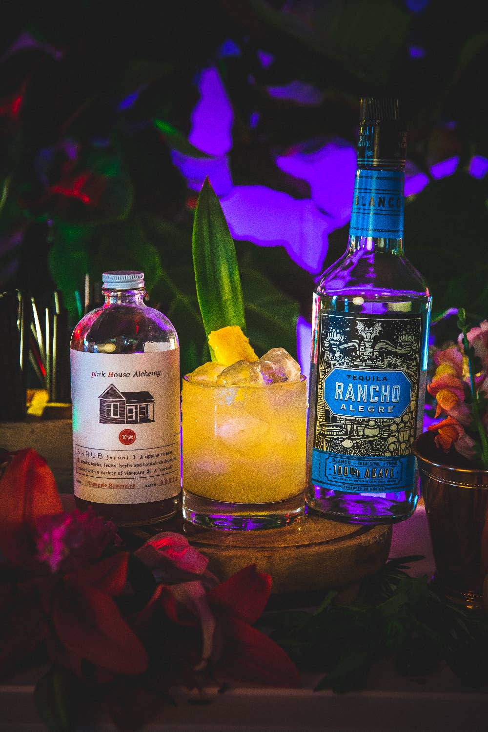 Pink House Alchemy - Wholesale Cocktail Mix/Syrup - Pineapple Rosemary Shrub1