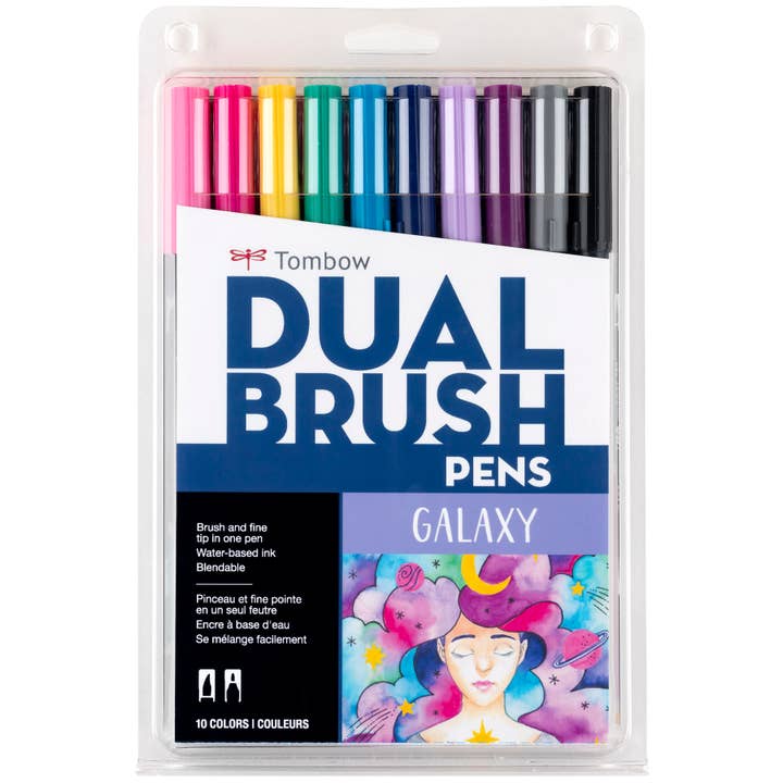 Lot de 10 marqueurs d'art à double pinceau : Galaxy pour la vente par Tombow