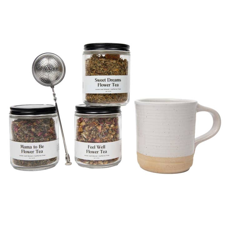 Giften Market - Wholesale Loose Tea - Feel Well Flower Tea - Loose Leaf Tea in Glass Jar - 1.25oz7