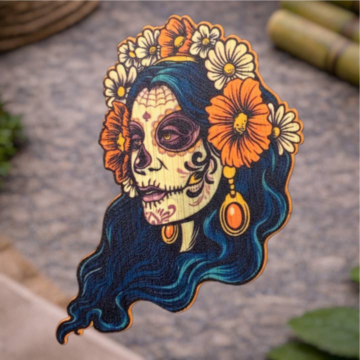 Dame Sugarskull pour la vente par Bamboo Wood Stickers