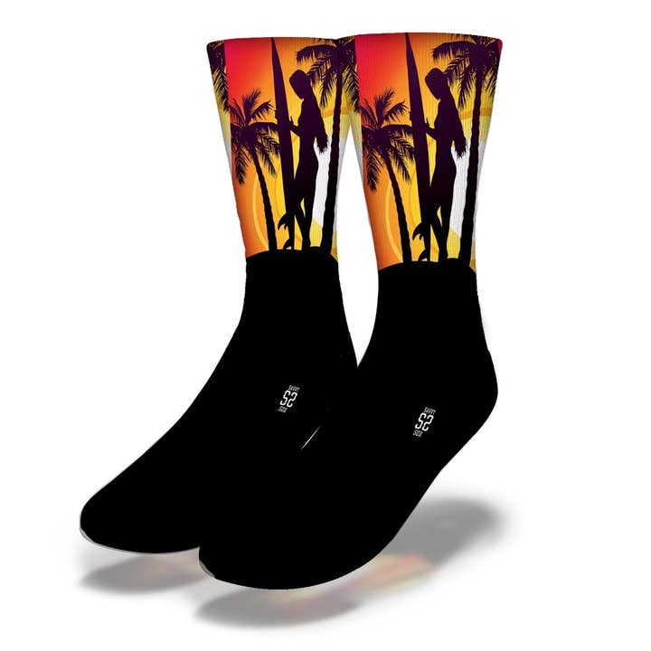 Girl Surfer Socks for wholesale by Savvy Sox