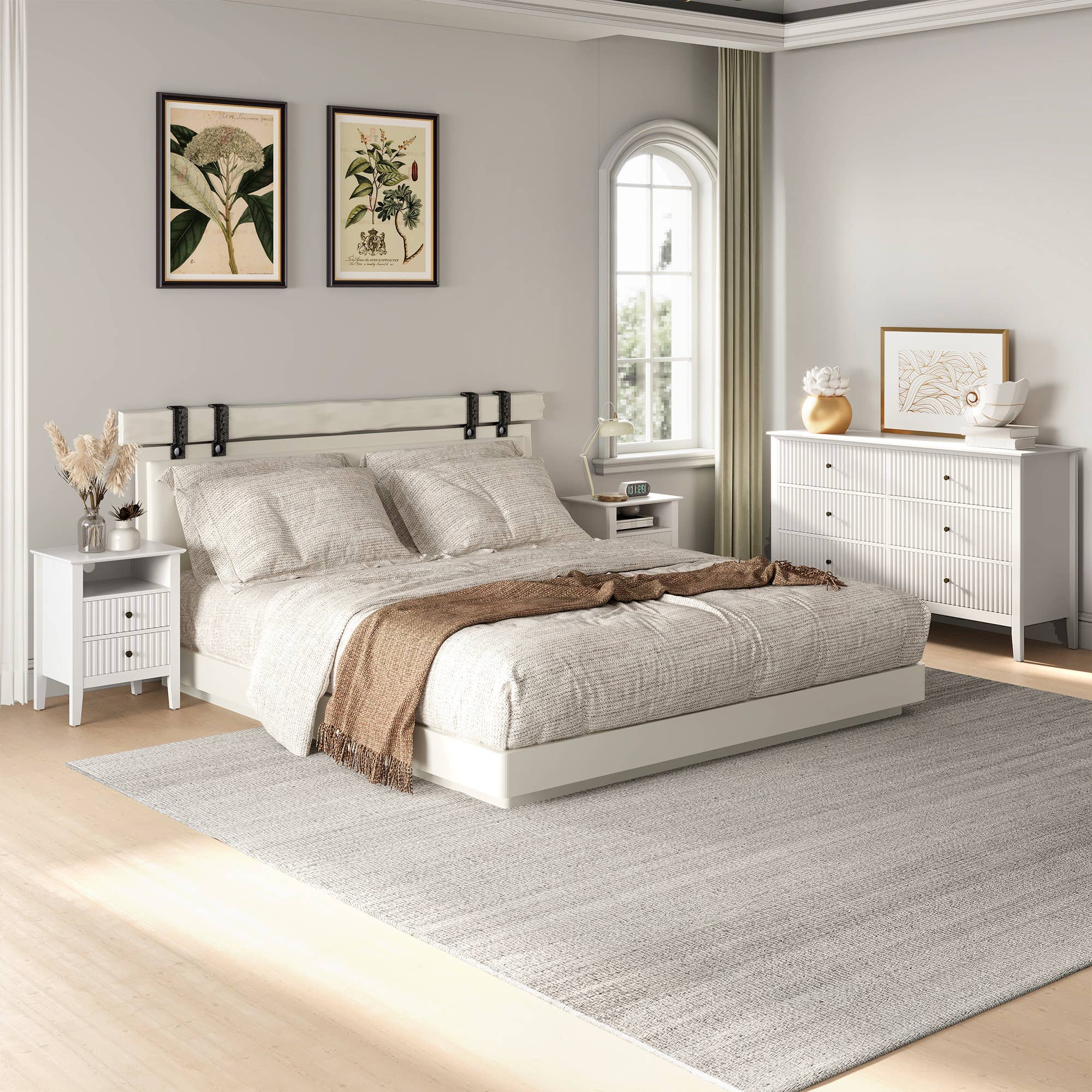 Heynemo - Wholesale Cabinet - Royalcraft 3-Piece Modern Furniture Set, 6 Drawer Dresser 4