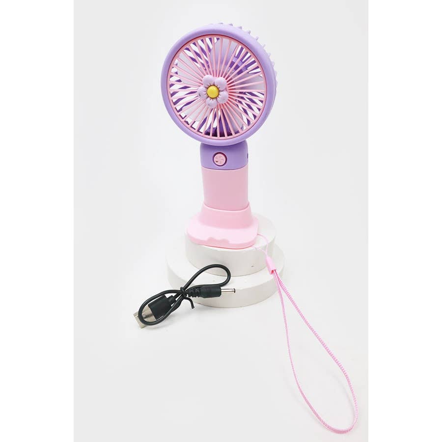 MIX COLOR Portable Hand Fan with USB Charger for wholesale on Faire4
