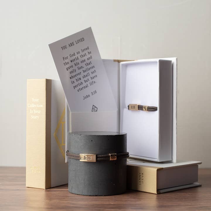 Sentiment Cord Bracelet-John 3:16 for wholesale by Lenny & Eva