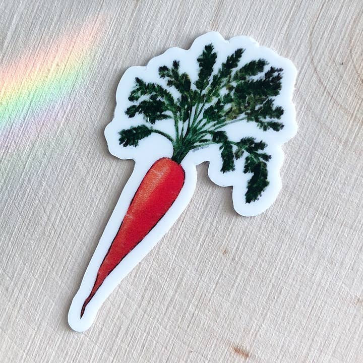 Mini Carrot Sticker for wholesale by Art by Anya Toelle