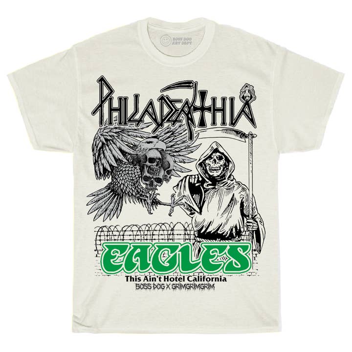 Hotel Philly Ivory T-shirt voor wholesale door Boss Dog