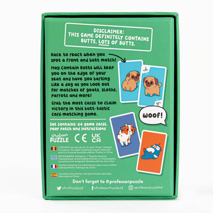 Professor Puzzle – wholesale Card game – May Contain Butts4