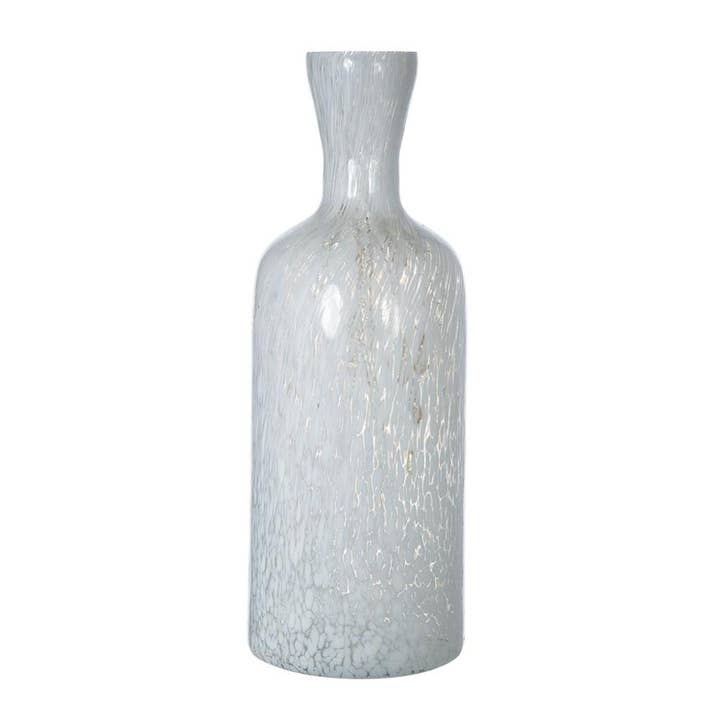 HomeRoots - Wholesale Vase - 12" Opal Swirl Art Glass Cylinder Table Vase3