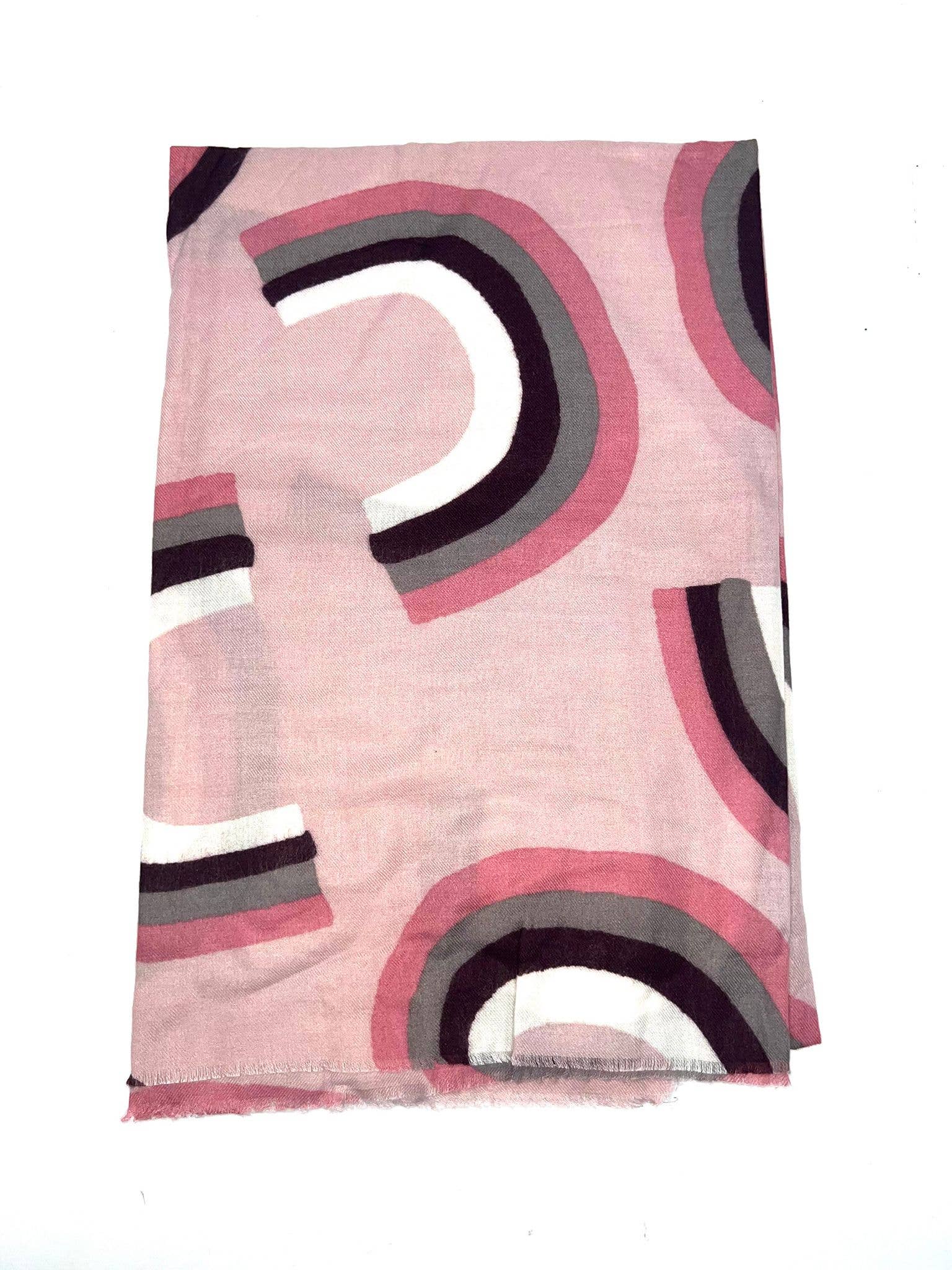 LINETA - Wholesale Scarf - Women's - LL-13 Thick scarf with geometric pattern7