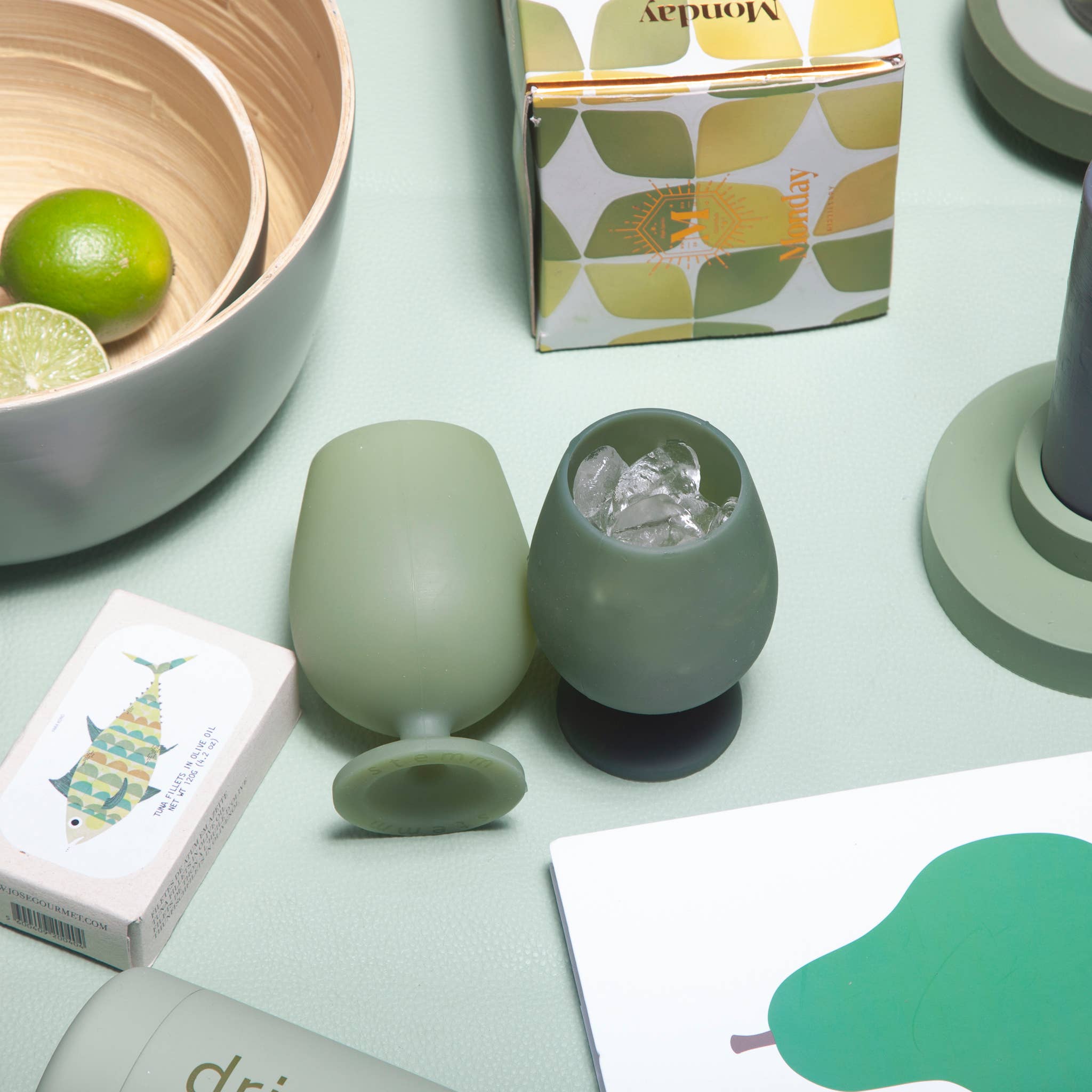porter green | style + sustainability - Wholesale Wine Glass - Sage + Olive | Stemm | Silicone Unbreakable Wine Glasses7