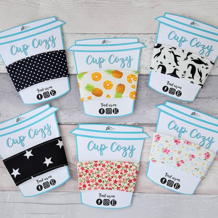 Mummy's Marvellous Makes Ltd – wholesale Drink huggers & koozies – Coffee Cup Cozy, Coffee Cup Sleeve, Coffee Cosy, Zero Waste, Coffee Gift, Eco Friendly, Teacher Gift, Gift for Her3