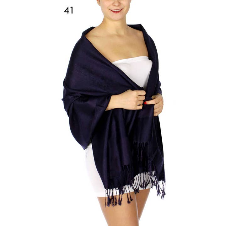 SERENITA – Großhandel Schal – Damen – Jacquard Paisley Pashmina Schal Wendbarer Stola-Wickel1