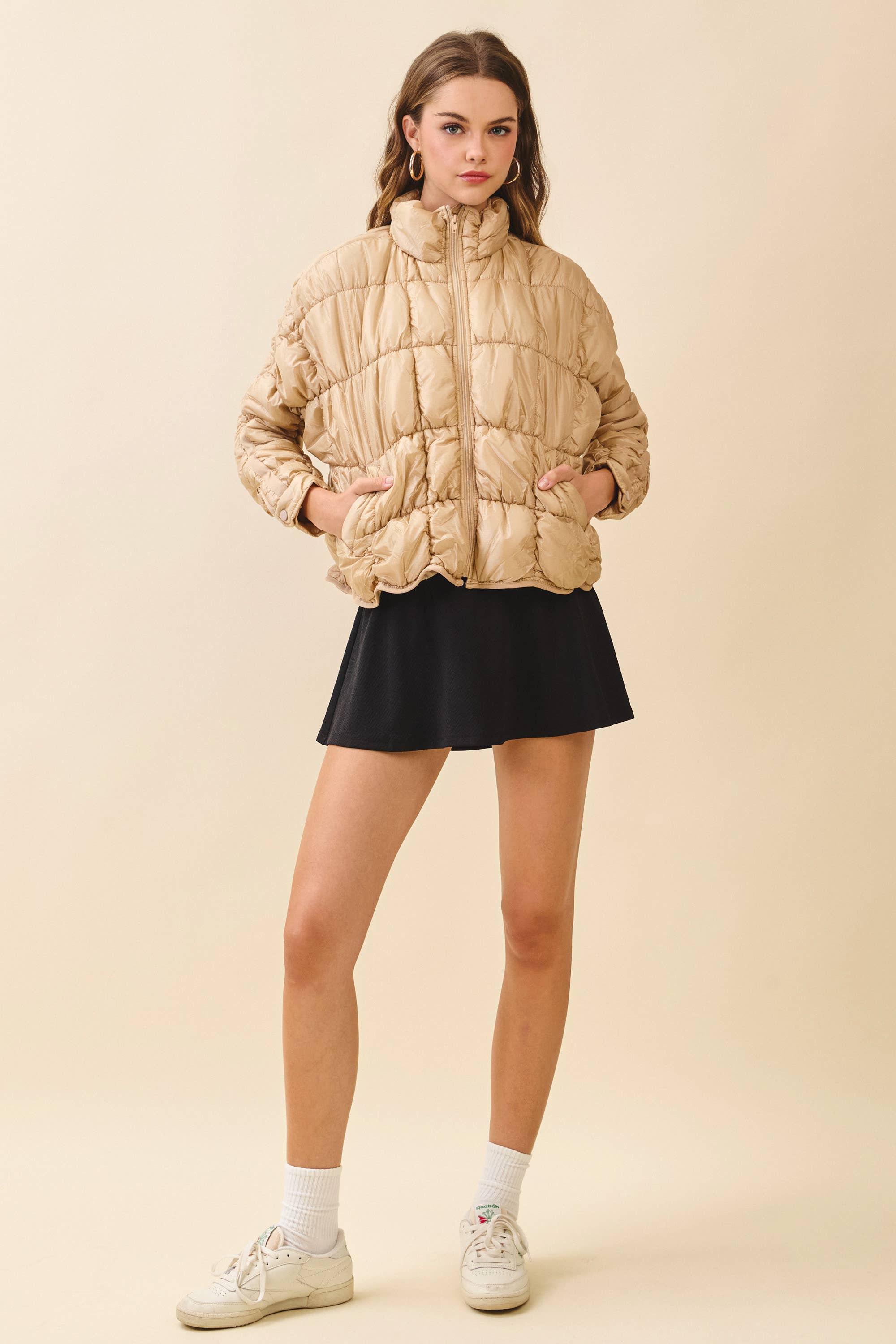 TCEC - Wholesale Puffer Jacket - Women's - CJ6616-Light Weight Quilted Puffer Jacket5