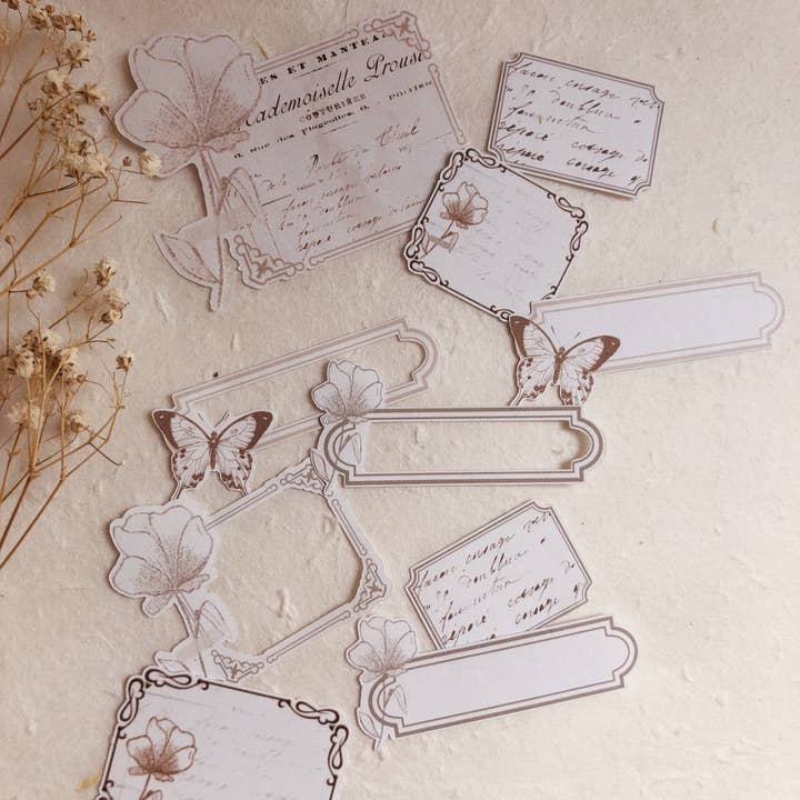 Chapteries - Wholesale Sticker - Set of 10 label stickers - “Delicate”