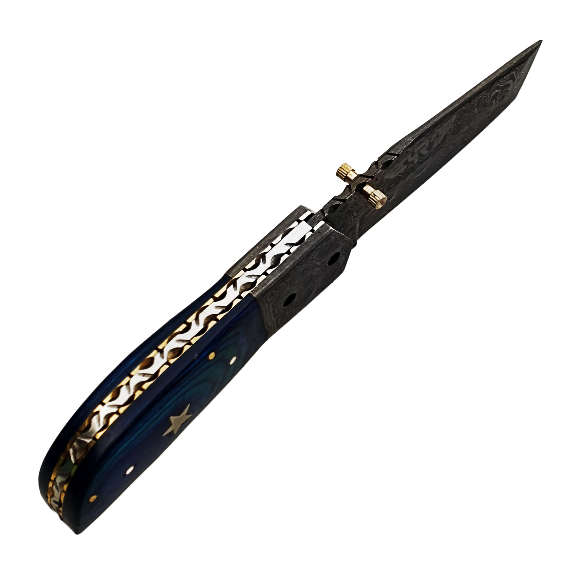 Ruddock Bros. LLC - Wholesale Pocket Knife/Holder - The Duke Folding Knife - Damascus Steel2