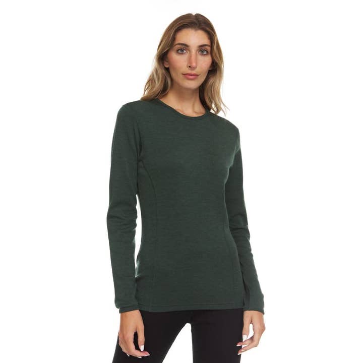 Midweight Women's Wool Crew Top - 100% Merino Wool for wholesale by Minus33 Merino Wool