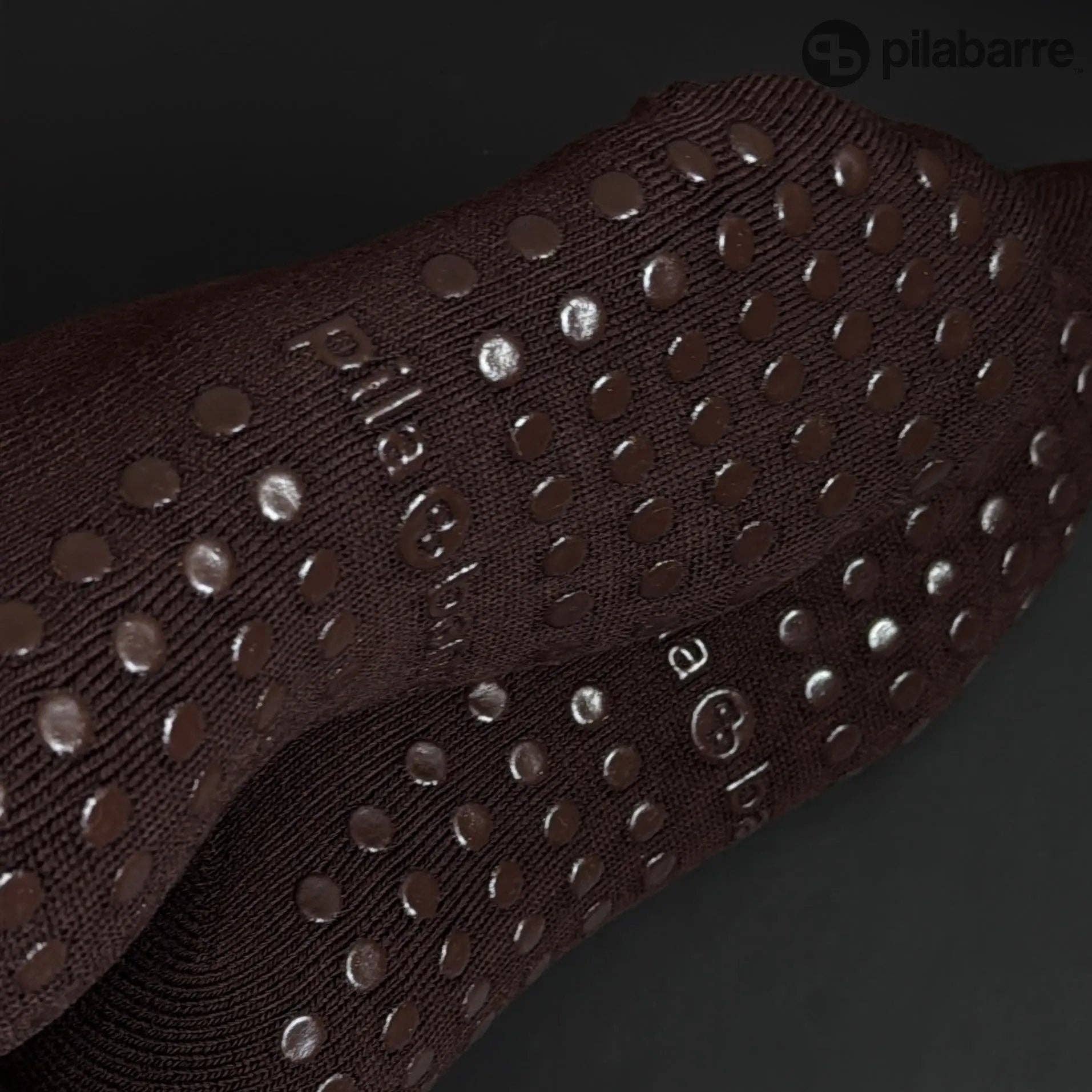 Pilabarre - Wholesale Socks - Women's - PILA Plain Best Brown Grip Socks3