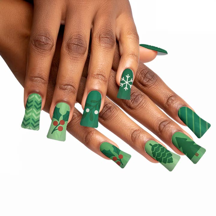 FYNE BODY - Wholesale Press-On/Fake Nails - Evergreen Dazzle Enchantment Press-On Nails26