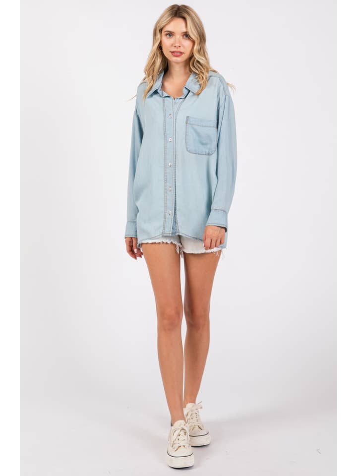 ZiA Apparel – wholesale Buttoned-down shirt – Women's – V-NECK LAPEL COLLAR SHIRT 12