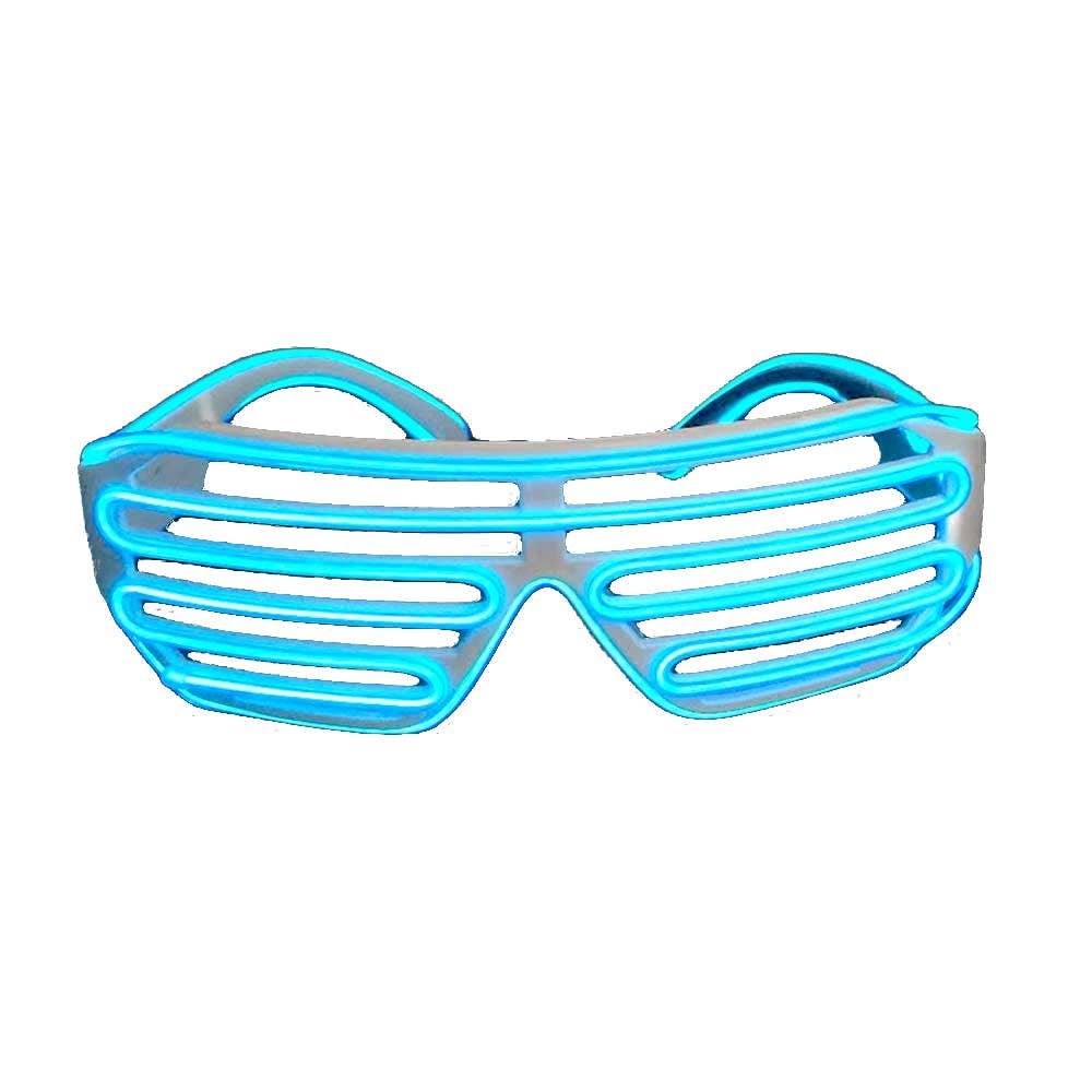 Blinkee.com, LLC – wholesale Sunglasses – Unisex – Electro Luminescent Shutter Shades Blue0