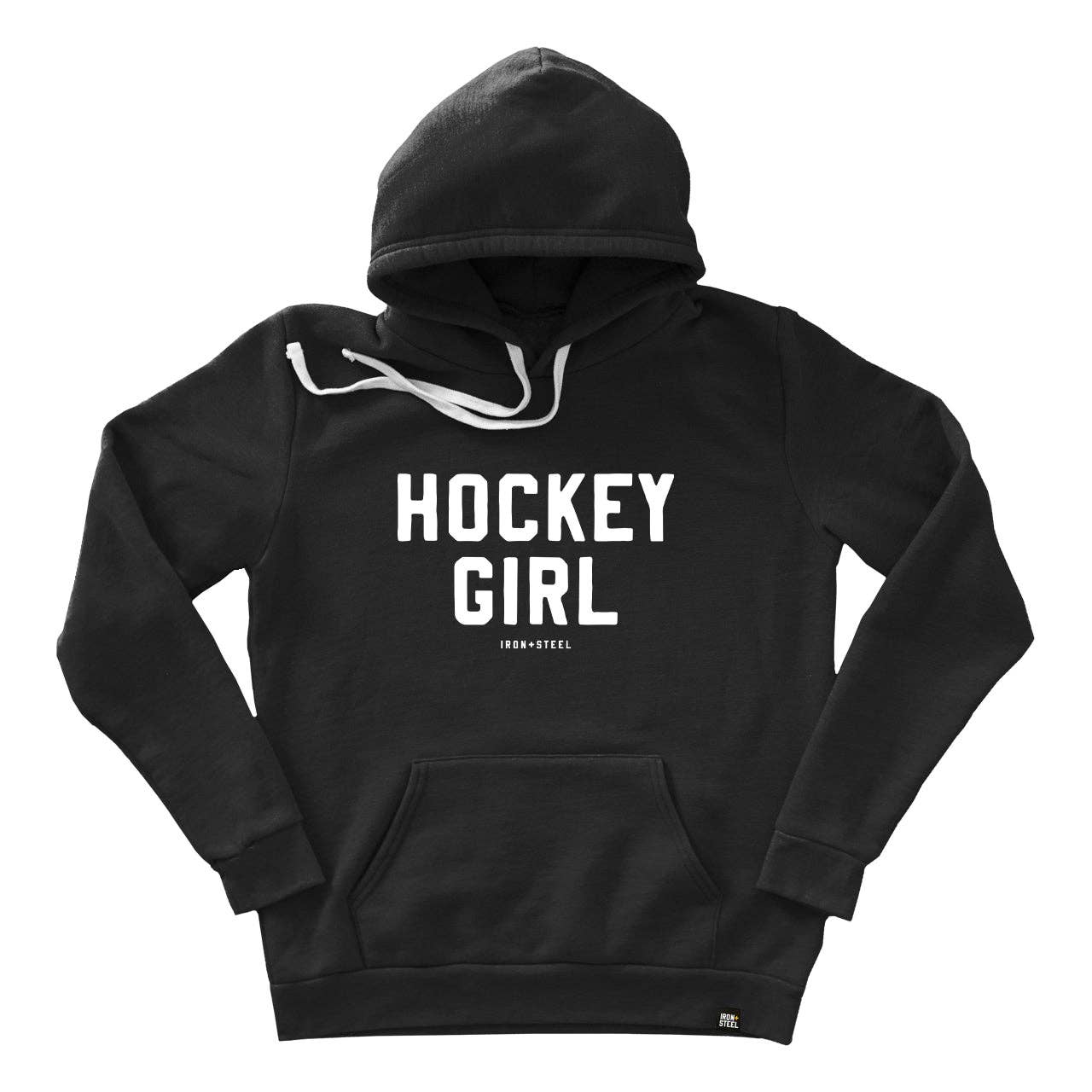 Black Hockey Girl Midweight Hoodie for wholesale on Faire0