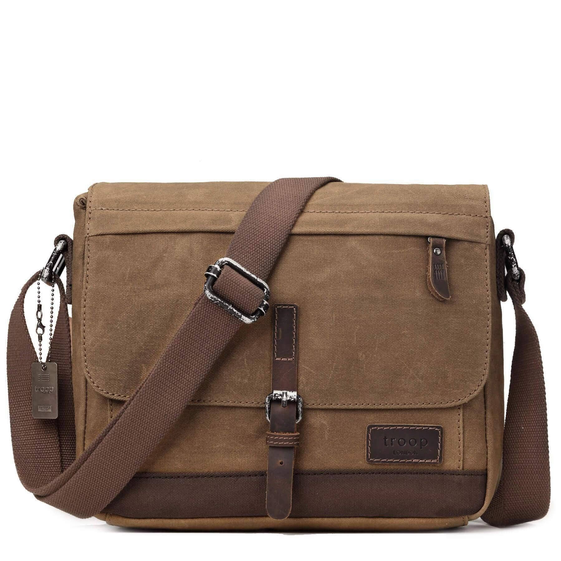 Troop London – wholesale Messenger bag – Men's – TRP0443 Troop London Heritage Canvas Leather Messenger Bag, Travel Bag, Tablet Friendly20