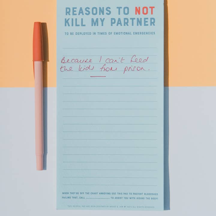 REMOVED BRAND - Vendita all'ingrosso Bloc notes - Motivi per non uccidere il mio partner Notepad