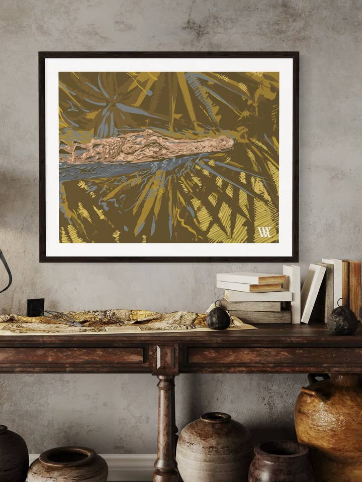 Gold Ocmulgee Alligator for wholesale by Austin Williams Art